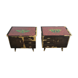 Chevets vintages uniques peints