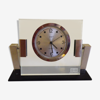 Quartz reclining clock, Swiss movement, WMC brand in its original cabinet