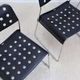 Omstack vintage metal chairs BIEFFEPLAST 1970s