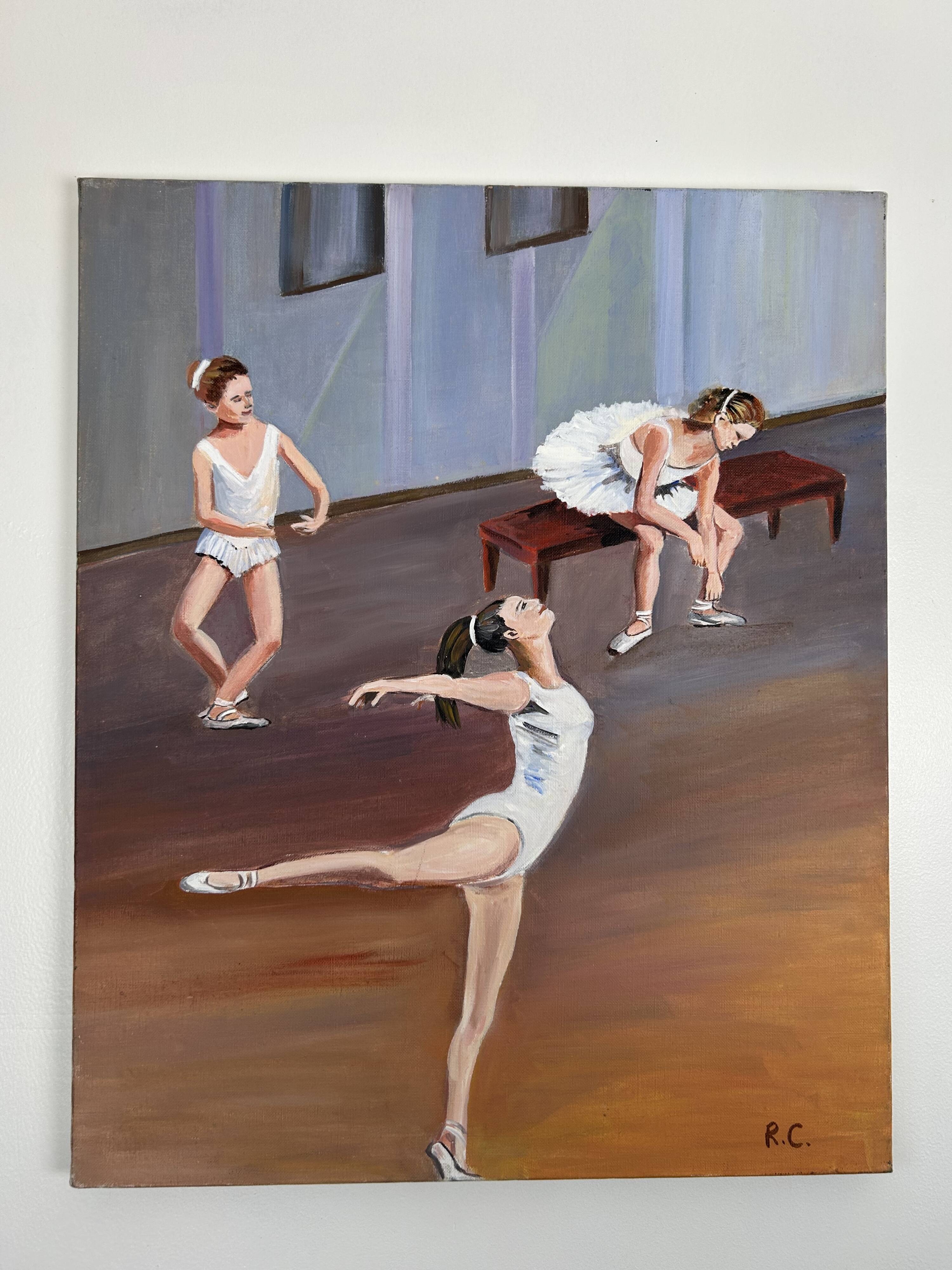 Tableau R. Clément – Ballet Dancers – Backstage – 50×61 cm