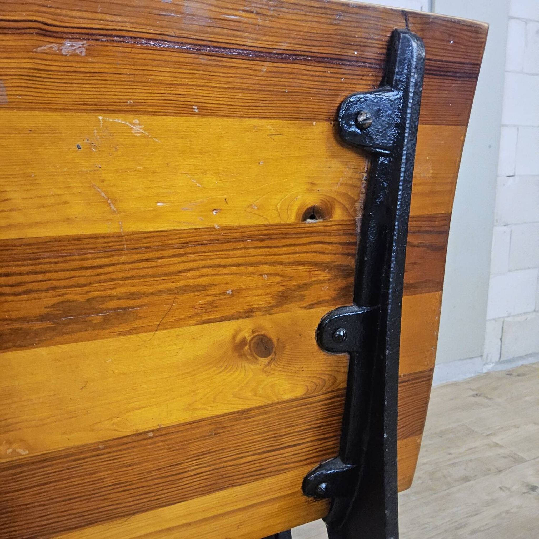 Antique desk / school bench (1920) in cast iron by Mark Breda, Holland.