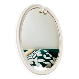 Vintage white ceramic mirror