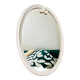 Vintage white ceramic mirror