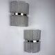 Pair of sconces by Kaiser Leuchten, frosted glass, Germany, 1960