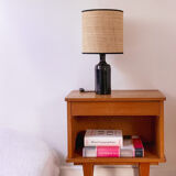 Lampe grès et rabane