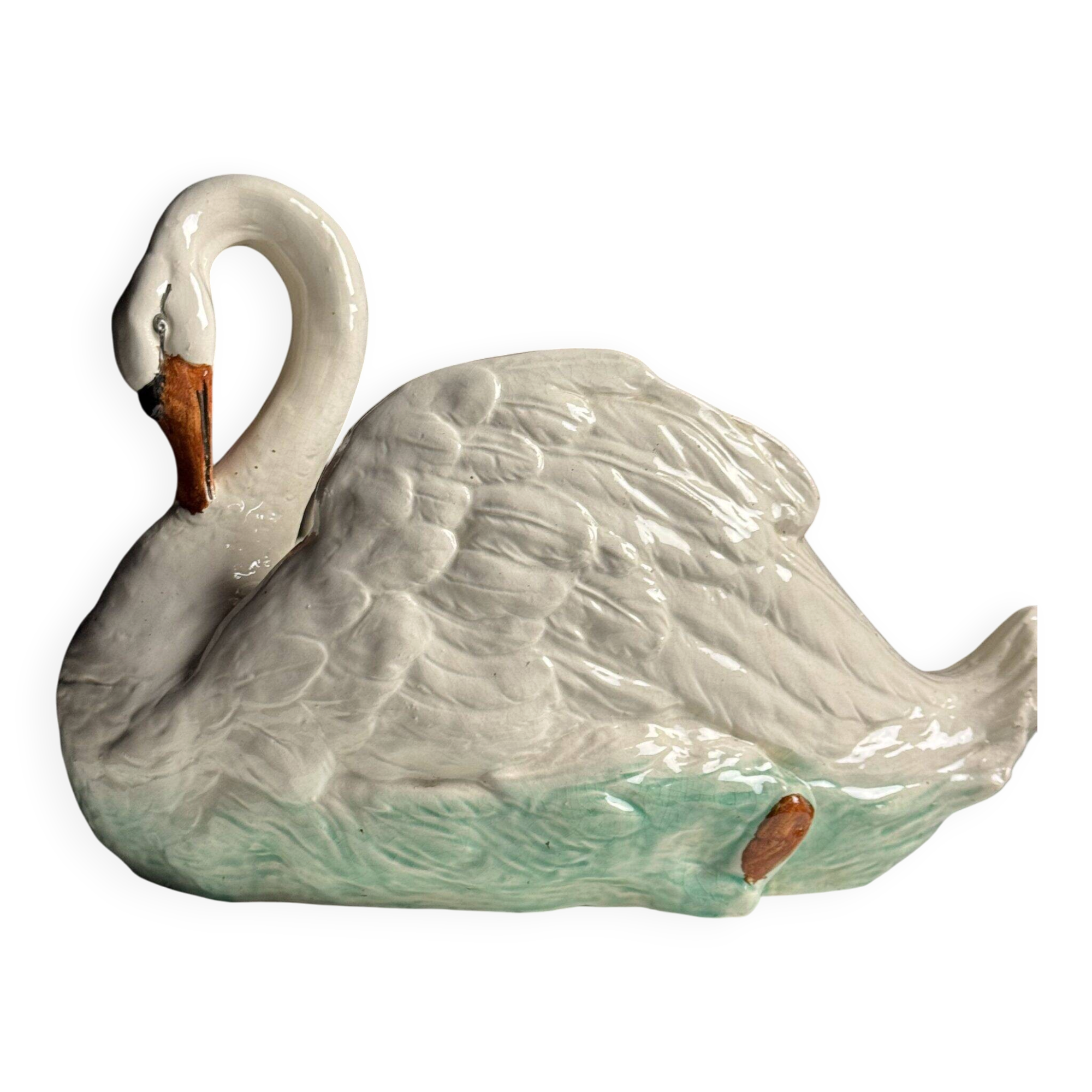 Champagne cooler vase swan vintage