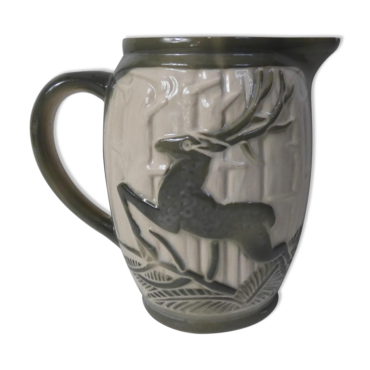 pitcher green deer slurry art deco Saint Clement