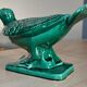 Green glazed ceramic pigeon FPP Vallauris