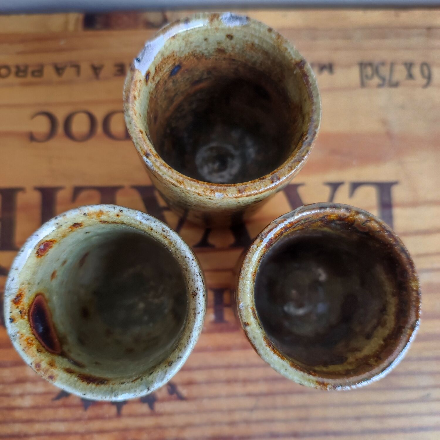 Pyrite stoneware decorative glasses