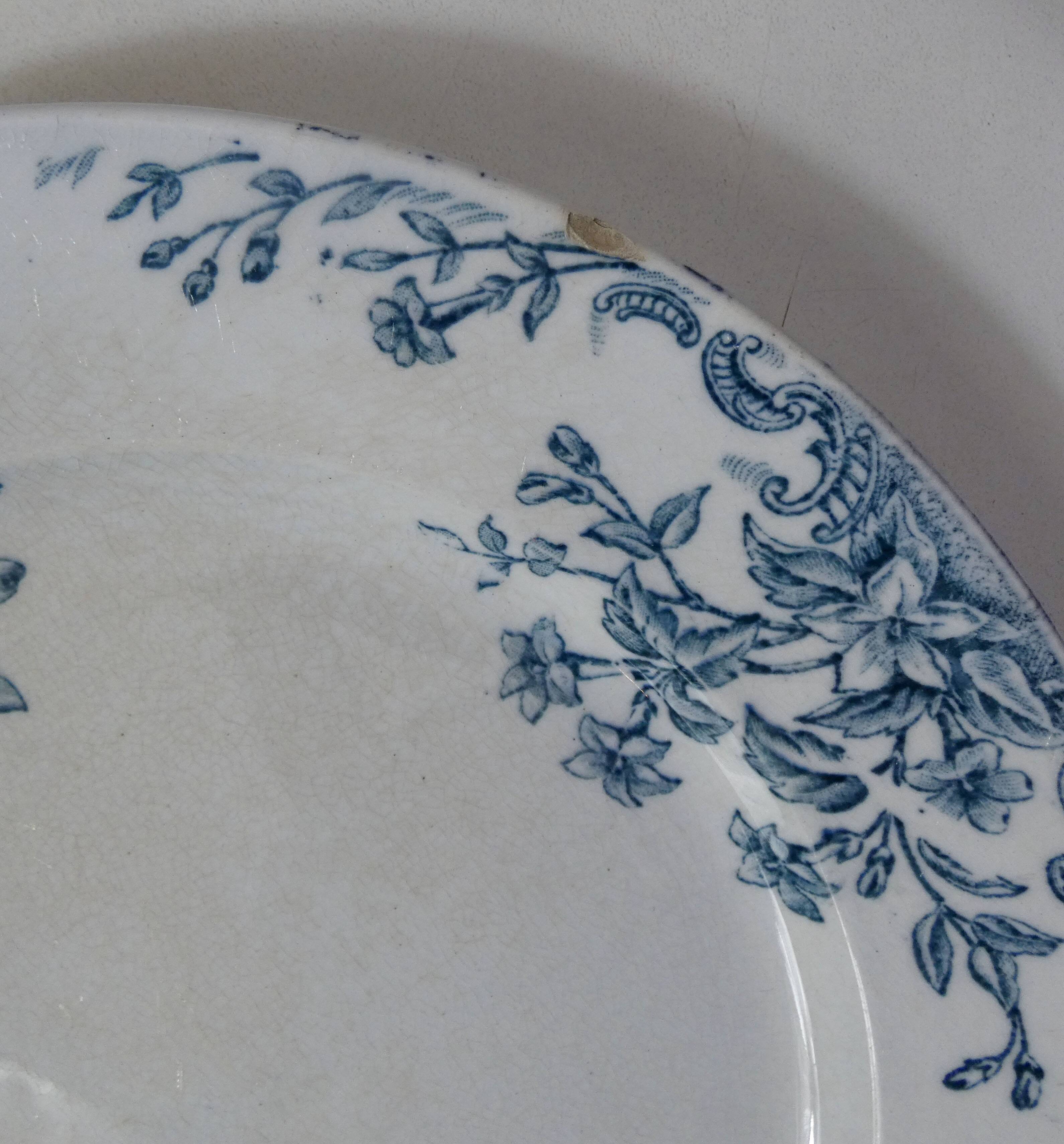 Iron earth 6 flat flower plates althaea