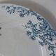 Terre de fer 6 assiettes plates fleurs althaea