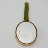 Small oval domed mirror / witch's eye 1960 vintage