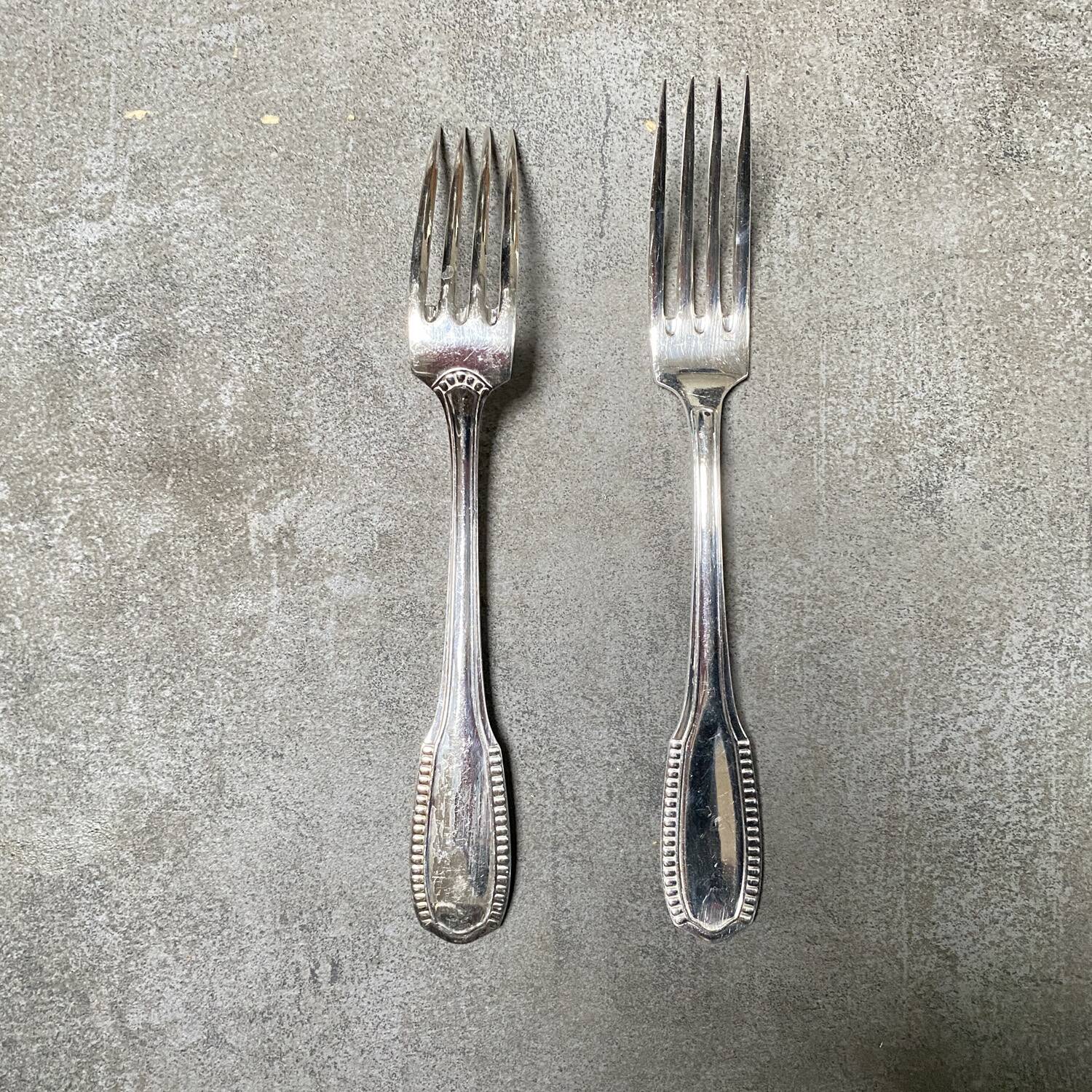 Old beaded silver metal housewife