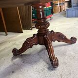 Large Louis Philippe period mahogany fiddle-shaped pedestal table, 19th century