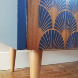 Writing desk 60s blue night