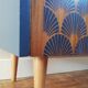 Writing desk 60s blue night