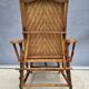 Riviera chaise longue • Art Deco • red and black rattan