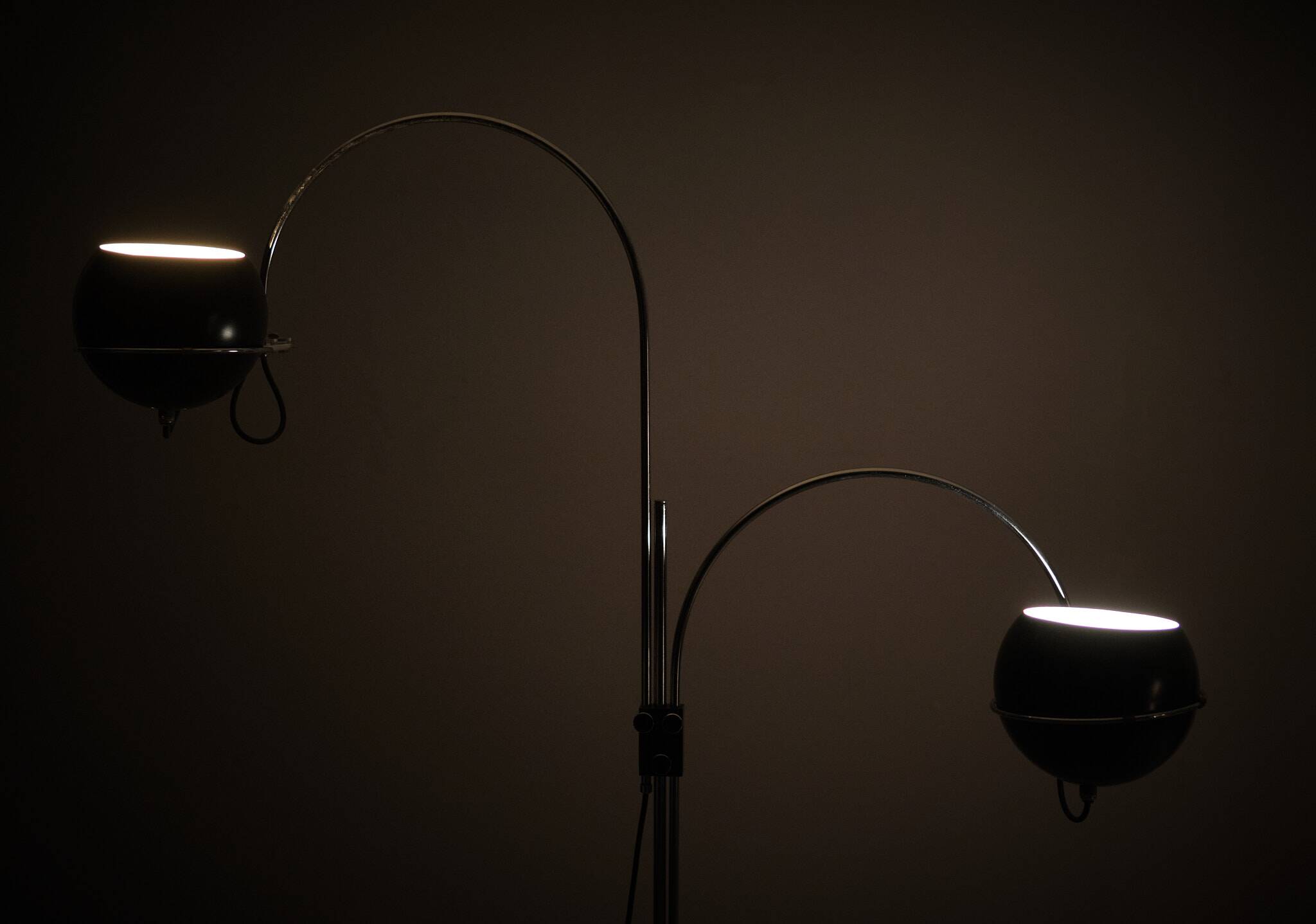 Vintage Space Age Gepo Double Arc Eyeball Floor Lamp