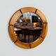 Miroir mural sculptural en pin massif