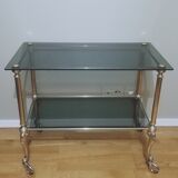 Art deco service in glass and brass.
