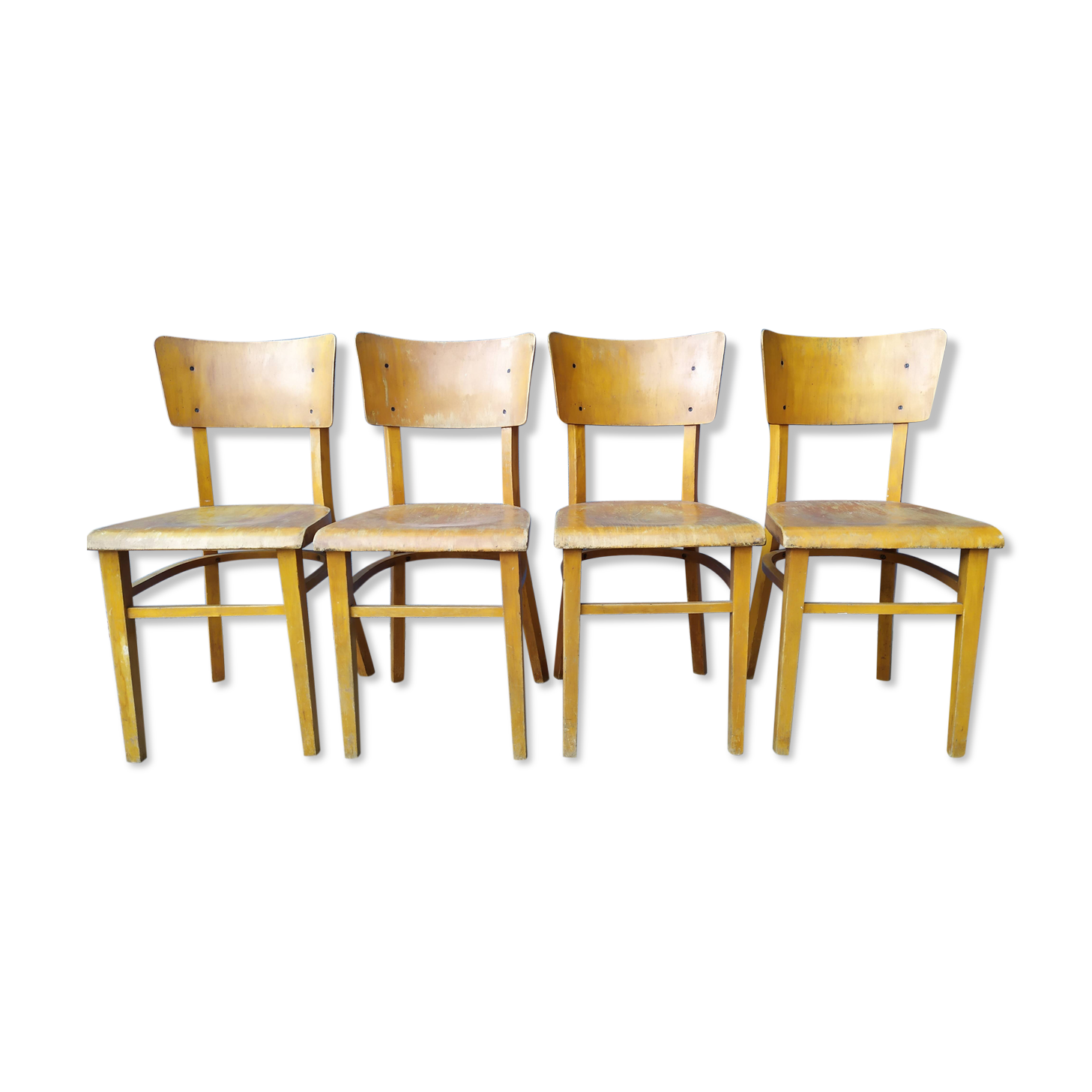 Series of 4 thonet bistro chairs