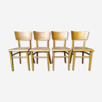 Series of 4 thonet bistro chairs