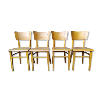 Series of 4 thonet bistro chairs