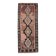 70's Brown Turkish Oushak Handmade Wool Geometric Motif Runner Rug 123x293