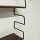 Zigzag string shelf 3 black ladders 5 teak shelves 1950