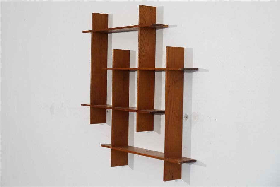 Vintage Scandinavian wooden shelf 1960