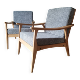 Grey Boomerang armchairs