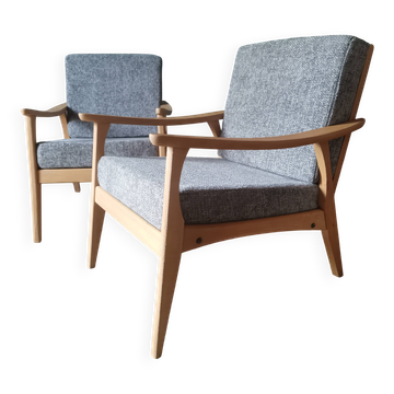Grey Boomerang armchairs