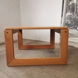 Square pine coffee table