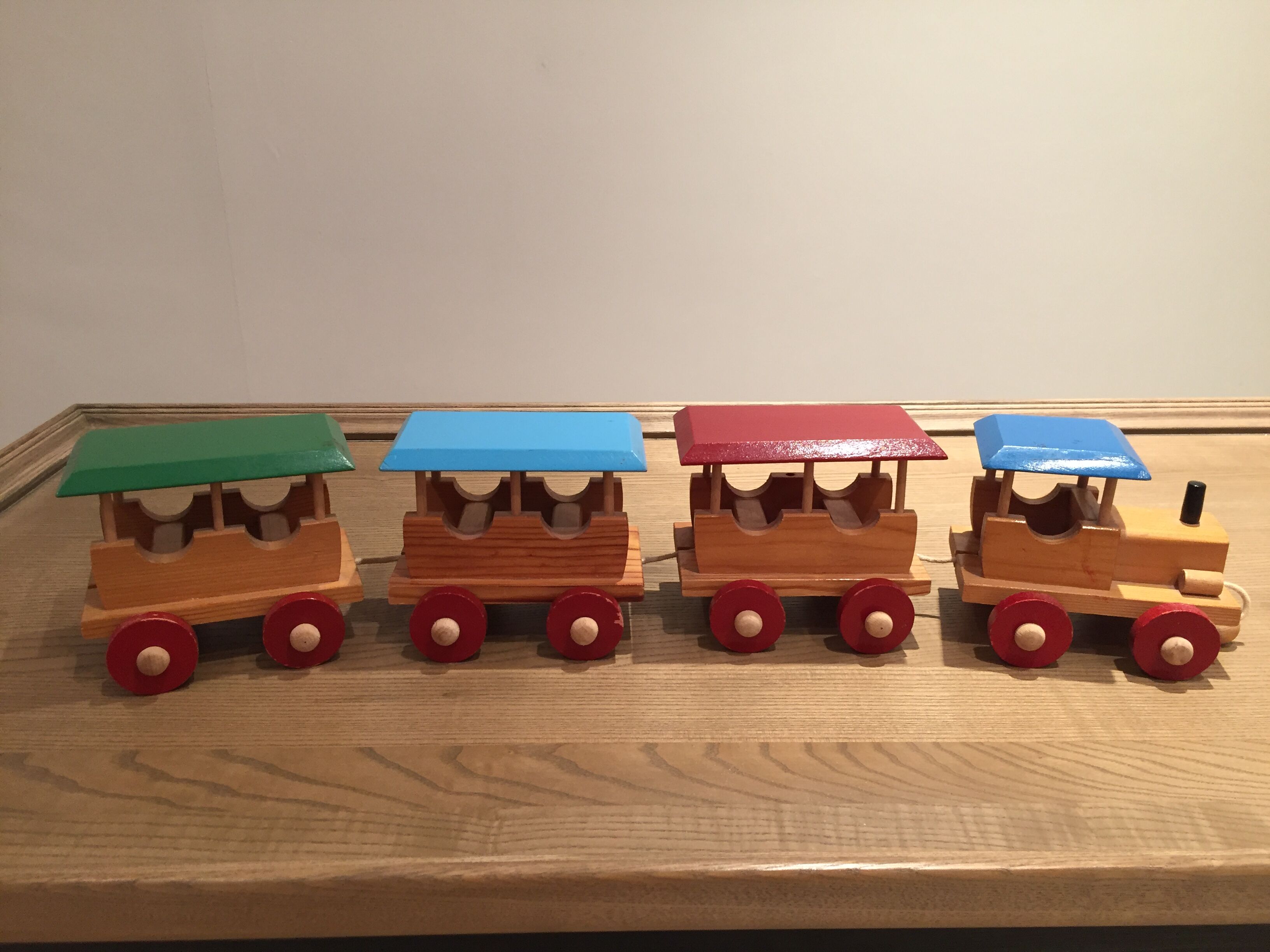 Vintage wooden train to pull