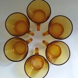 6 vintage Vereco cups
