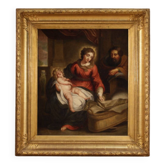 Flemish framework Holy Family from 18th century