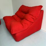 Living room sofa and 2 armchairs French design Steiner 70s vintage fabric