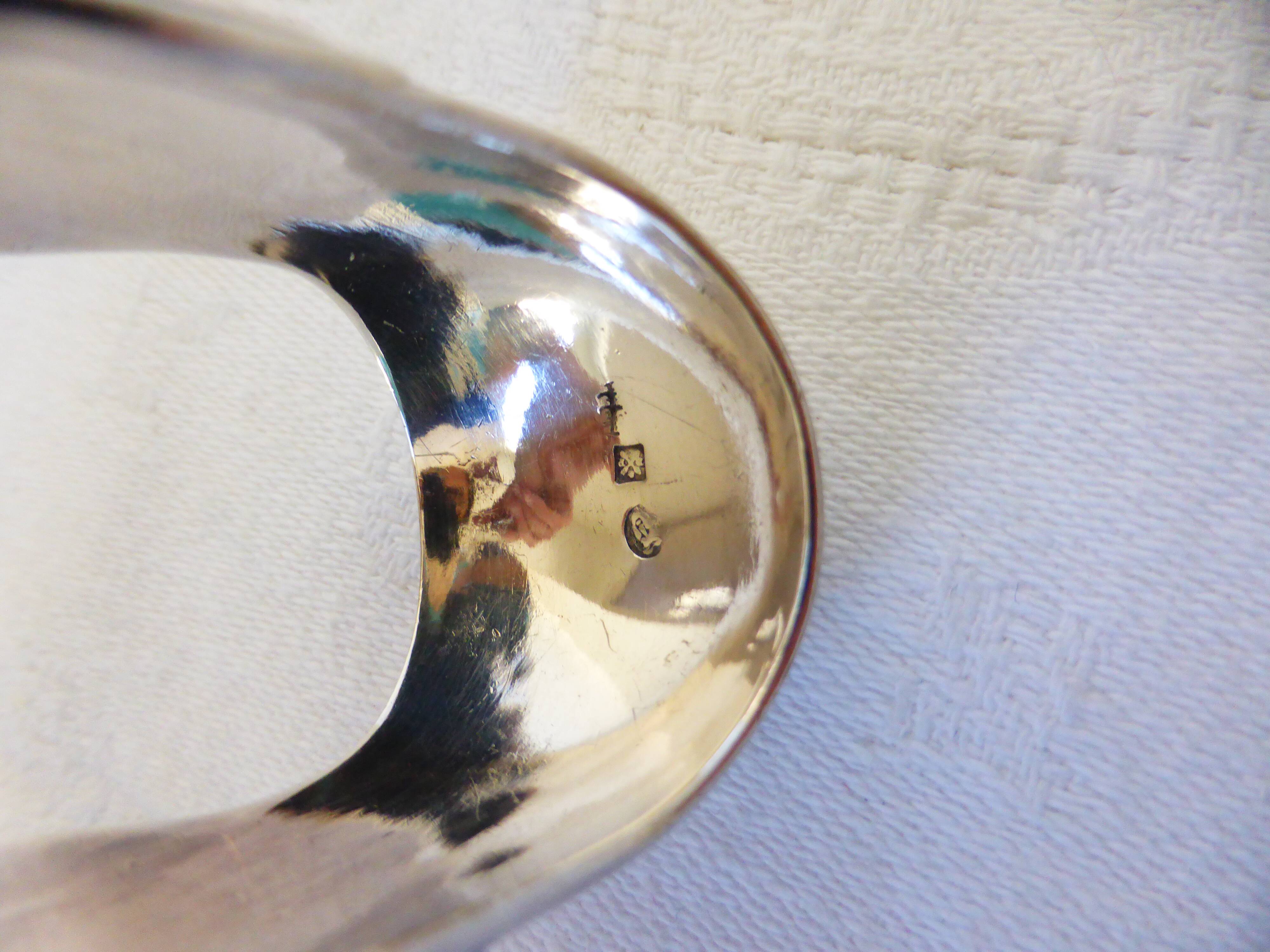 vintage silver-plated sugar tongs with English hallmark 2106272