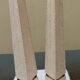 Pair of obelisk in bone marquetry, 70s