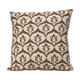 Ottoman cushion cover style ivory / olive ikat - 50 x 50
