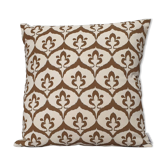 Ottoman cushion cover style ivory / olive ikat - 50 x 50