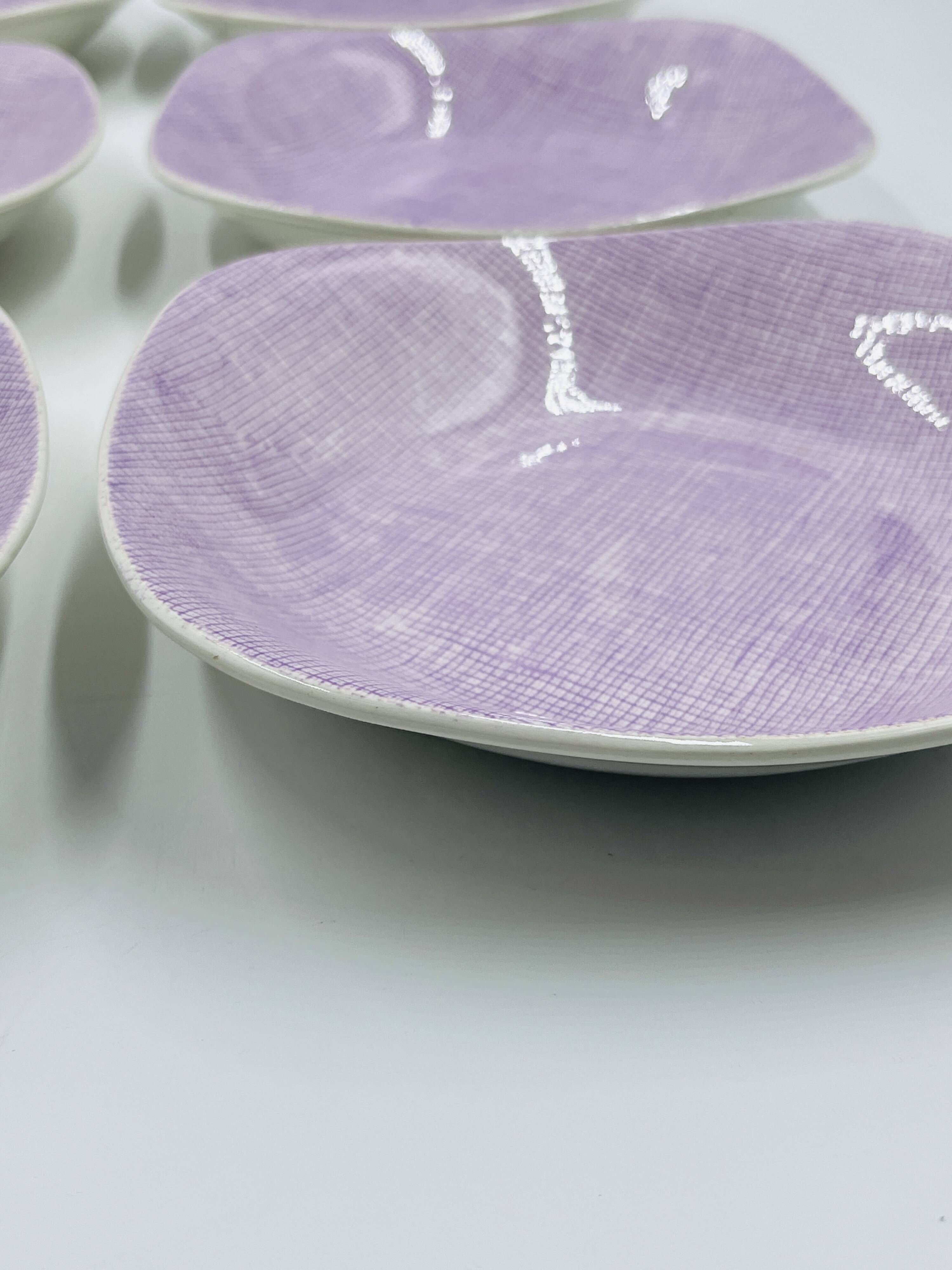 Set of 6 Boch La Louvière deep plates Model Seduction 1962 – Vintage