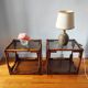 Pair of vintage 70/80s bedside tables and sofa ends