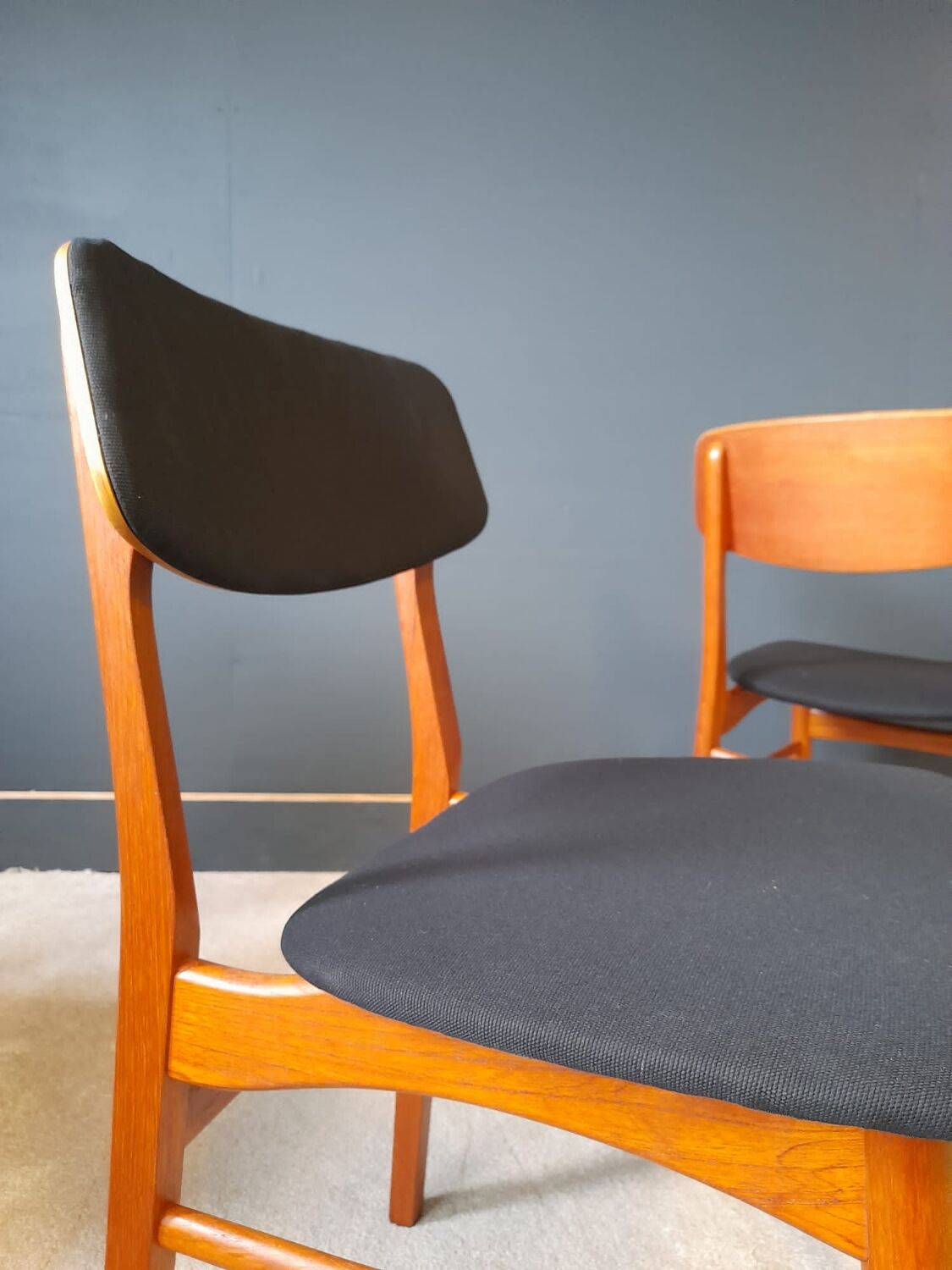 4 Scandinavian chairs by Bundgaard Rasmussen for Thorso Stolefabrik 1960