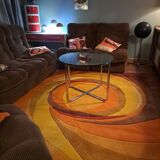 Van Der Rohe Italy Bauhaus' MR coffee table, occasional glass/chromed steel