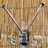 Vintage Modernista wall coat hanger 60 solid brass chrome plated