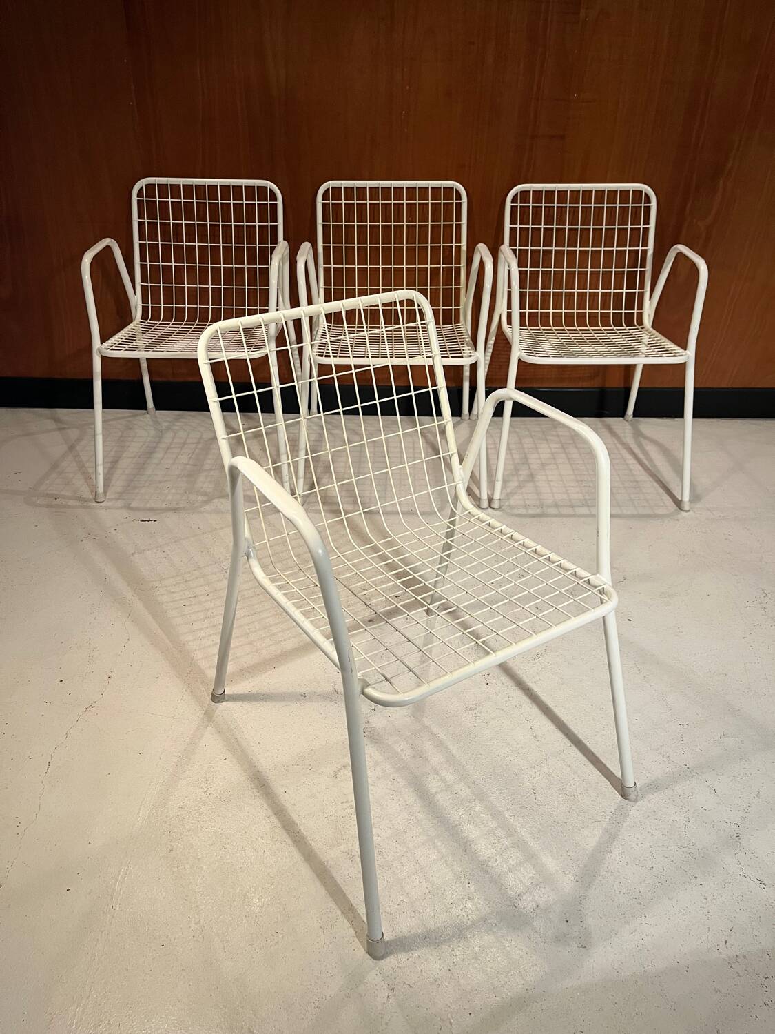 4 vintage Emu Rio chairs from Italy, 1980.