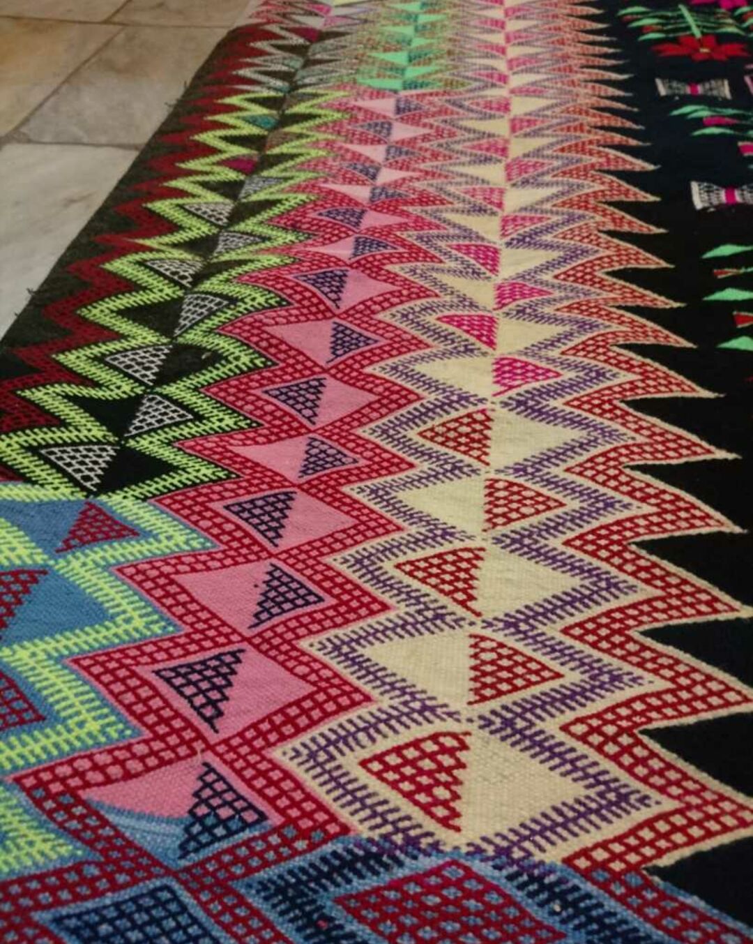 Carpet Berber kilim multicolor handmade 175x135cm