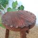 Wooden tripod brutalist farm stool vintage