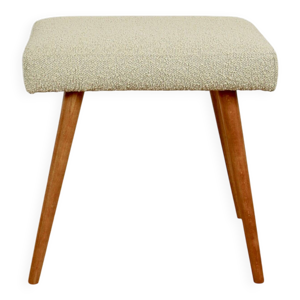 Tabouret en bouclé beige